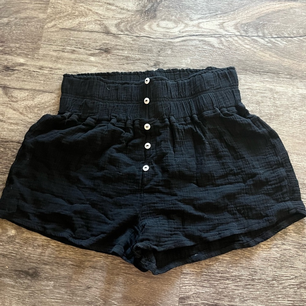 Black High-Waisted Women Shorts